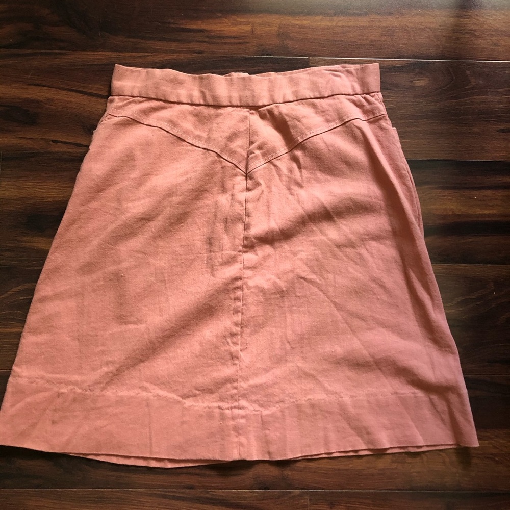 Vintage Handmade Mauve Midi Skirt w Pockets